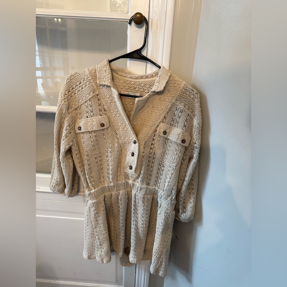 Free People Beach Crochet Romper